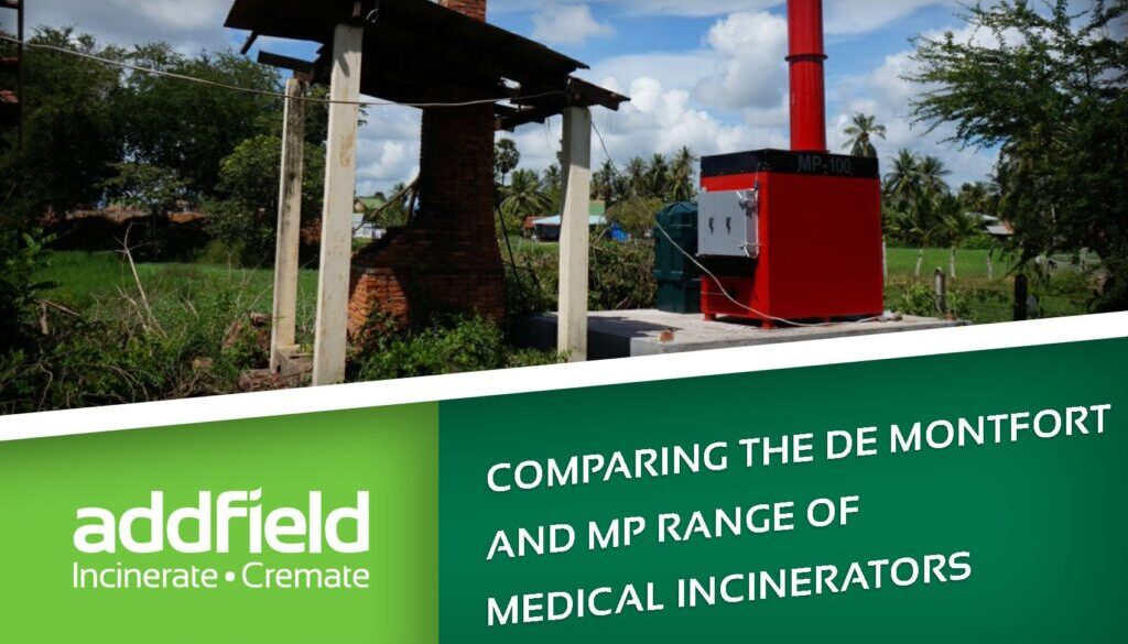 Comparing the De Montfort Medical Waste Incinerator with an Addfield MP Medical Incinerator.